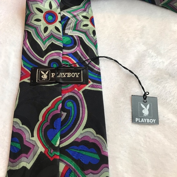 Playboy Men’s Tie Multi Color - Picture 3 of 8